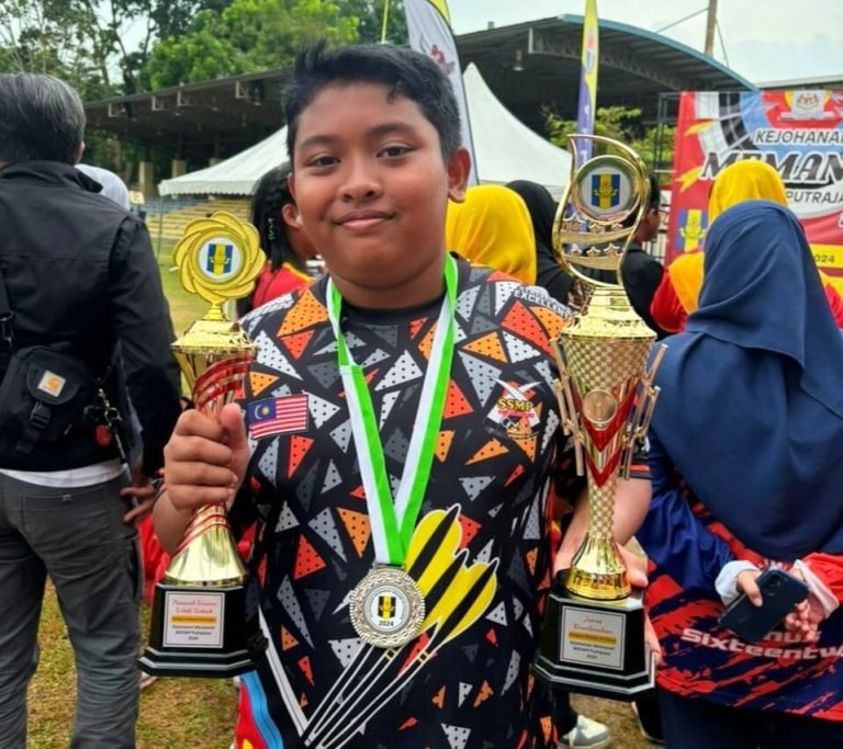 Boy tekad bawa pulang pingat emas acara memanah recurve 15 tahun ke bawah MSSM