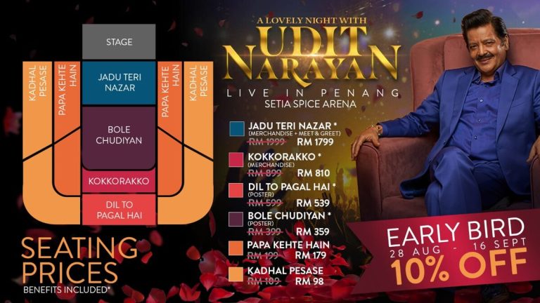 Udit Narayan bakal temui peminat Bollywood di Pulau Pinang November ini