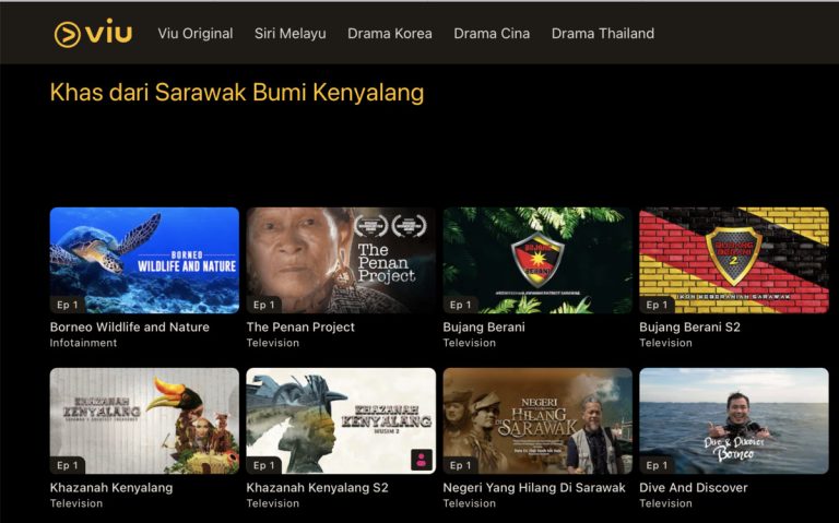 Kandungan terbaik Sarawak kini ditayangkan di Viu