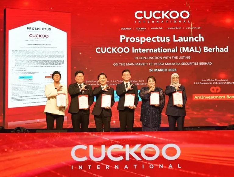 CUCKOO Malaysia lancar Prospektus IPO, sasar kumpul RM184.8 juta untuk pengembangan pasaran
