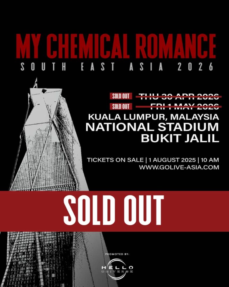 My Chemical Romance catat sejarah baharu di Kuala Lumpur dengan jualan tiket dua malam yang luar biasa