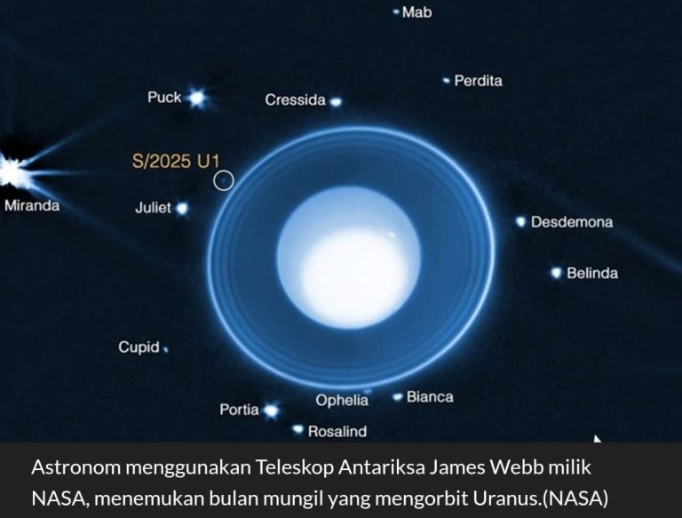 Teleskop Angkasa Lepas James Webb temui bulan ke-29 Uranus
