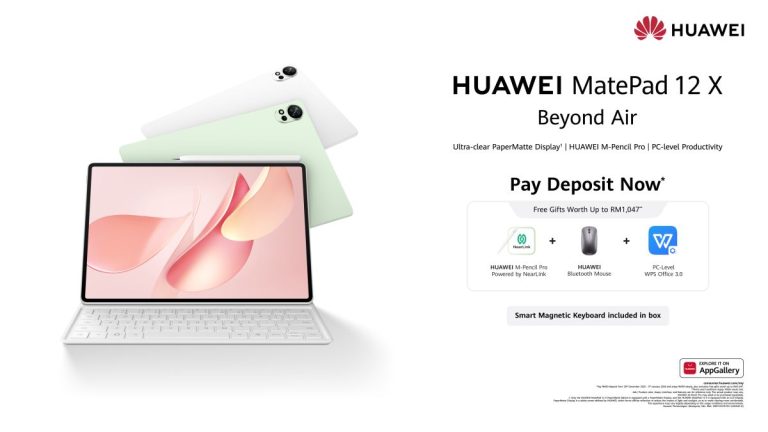 HUAWEI MatePad 12 X (2026) dan M-Pencil Pro tawarkan produktiviti setaraf PC di Malaysia