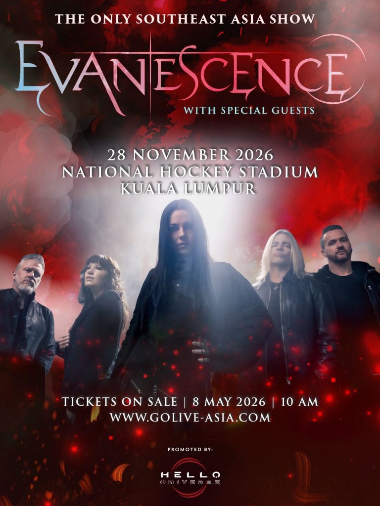 Evanescence Kuala Lumpur 2026: Konsert eksklusif Asia Tenggara 28 November ini